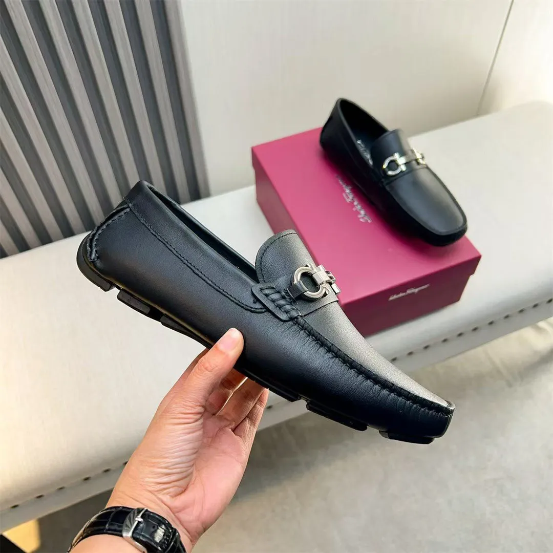 Men's shoes 💰560 Ferragamo new high-end quality 🔥 black cowhide ➕ cowhide lining size 38-45